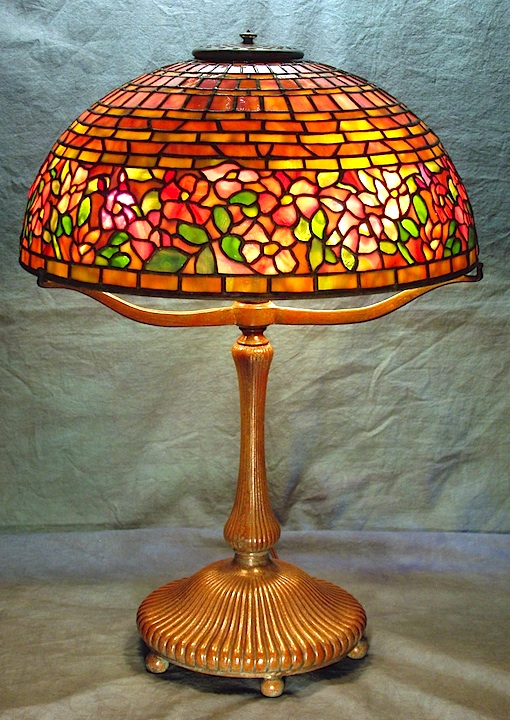 Lamp of the Week: 16″ Wild Rose Shade on Ribbed w/Arms Base