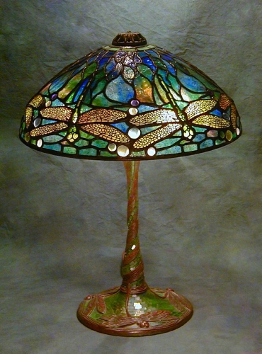 14" Dragonfly on Dragonfly Stemmed Mosaic Base - Created in 2002