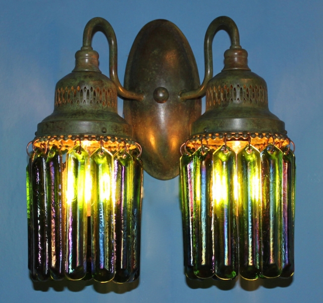 Double Wall Sconce with Prisms
