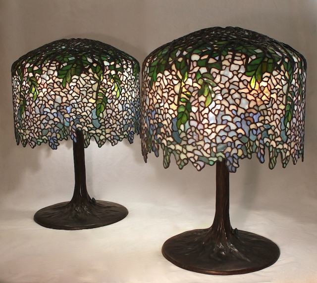 Pair of 18″ Wisteria Lamps Completed