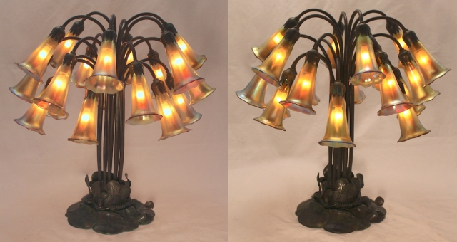 Pair of Lily Lamps