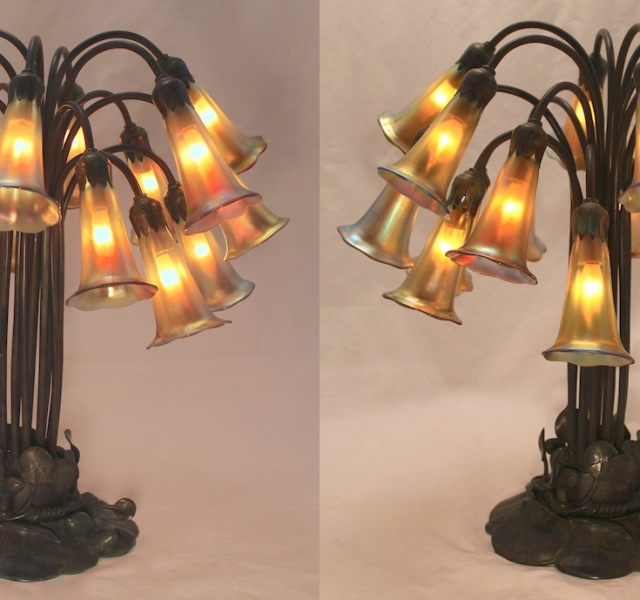 Pair of Lily Lamps