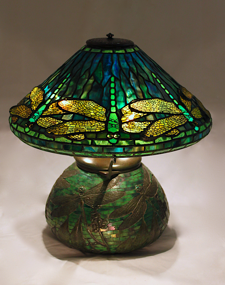 Lamp Of The Week 16 Dragonfly   Century Studios 16 Dragonfly On Dragonfly Mosaic Urn Base 