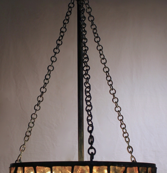 New Shade Design – 18″ Inverted Turtleback Chandelier