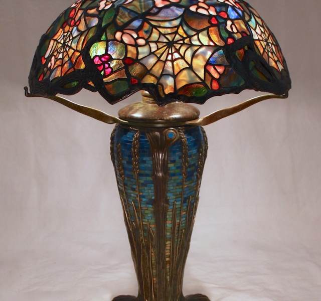 Lamp of the Week: 18″ Cobweb on Wheat Mosaic base