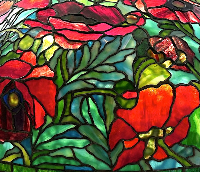 26″ Oriental Poppy Floor Lamp, Part 1